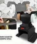 LiebeWH Mini Bench Grinder With 2 Grinding Wheels And Polishing Attachments For Craft Metal Work And Wood Buffing, compact design.