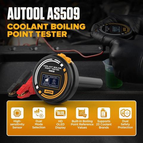 Straight Up Accurate Coolant Boiling Point Tester With Bright Oled Display For Quick 30 Second Garage Checks To Nail Down Antifreeze Health In Any Car Cooling System Auto Shop Grade Diagnostics With Fast Readouts in use with LCD screen