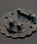 Antique Brass Hasp Lock For Vintage Boxes And Jewelry Boxes, 40mm Iron Door Latch With Screws in decorative retro design