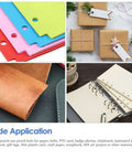 Usage examples for Ultra Long Reach Single Hole Punch Heavy Duty Zinc Alloy Hand Held Leather Punching in various materials and crafts
