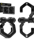 Three Quarter Inch D Ring Shackles With Seven Eighths Inch Quick Connect Pins Beefy Heavy Duty Recovery Shackles 57320 Lb Break Strength Two Pack For Off Road Four By Four Trucks Black