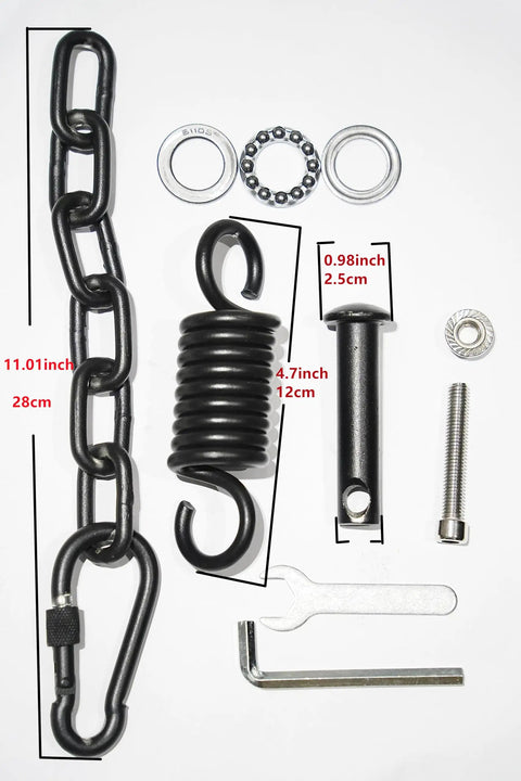Egg Chair Hanging Kit With Springs Pins Plugs And Snap Hooks For Outdoor Swing Hardware 550 Lbs Capacity components