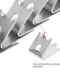 Stainless Steel Refrigerator Shelf Clips Set 8 Pieces Square Support Hooks Freezer Shelf Holders close-up view