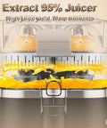 Top Rated Electric Citrus Juicer Machine With Powerful 100W Motor Making Fresh Orange And Lemon Juice Quick Cold Press Extractor For Home Kitchen Daily Smoothies And Cocktails Easy Clean Design, juicing fresh oranges.