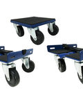 Beefy Three Piece Snowmobile Dolly Set With 990 Lb Capacity Heavy Duty Steel Dollies 7 By 7 Inch Plates And Hard Rubber Wheel Casters