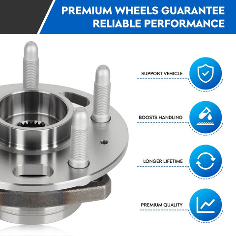 Front Wheel Bearing Hub Assembly 5 Lug With ABS 1 Piece Replacement For Allure Lacrosse Regal Malibu Impala Equinox Terrain