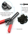 All In One Rivet Gun Set With Nylon Blind Rivets In Three Sizes 30 Pieces Hand Riveter showcasing steel gun and nylon rivets