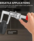 Digital Caliper For Disc Brake Rotor Micrometer And Thickness Measurement With LCD Display 6 Inch Tool shown measuring foam circle