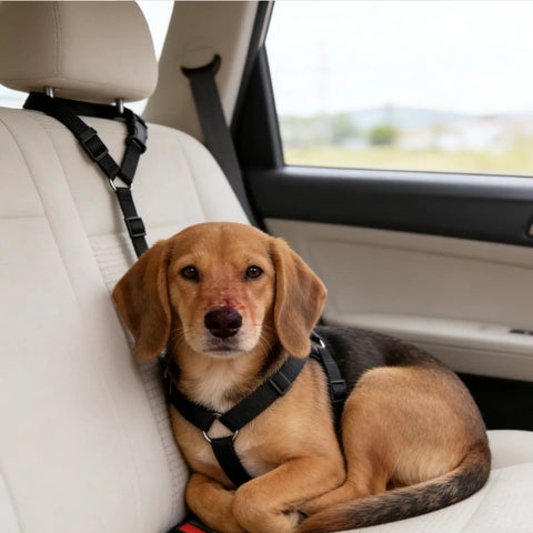 Adjustable Dog Car Seat Belt Locks Down No Sweat Heavy Duty Nylon Restraint Leash For Highway Cruising Keeps Your Best Buddy Secure During Every Road Trip Stylish Pink