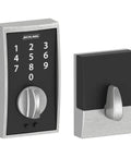 Keyless Entry Electronic Deadbolt With Touchscreen Keypad For Front Door Satin Chrome BE375 Cen 626 No Key Needed Security Grade 2 AAA