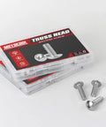 Truss Head Phillips Drive Machine Screws M4 X 10mm 50 Pack Fully Threaded Metric Bolts 304 Stainless Steel 18 8 with packaging