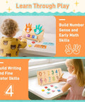 TOT APPROVED INTERACTIVE NUMBER BLOCKS WITH TALKING FEATURES SMOOTH MONTESSORI FINGER COUNTING MATH TOY SET for toddlers learning math.