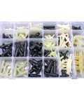Automotive vacuum connector kit with 159 pieces in 32 sizes.
