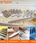 Utoolmart HSS lathe tool bits set; rectangular 6x40x200mm blanks in gray metal arranged on wood shavings