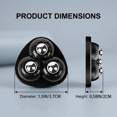 Product dimensions of Straight Up Smooth Appliance Casters With Hella Strong Self Adhesive Pads showing size and design details.