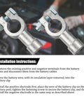 Top Shelf 2Pcs Lead Battery Connectors For Hot Rods Featuring Badass Corrosion Resistant Terminals, 2.6 inch size, battery installation.