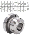 ER40 Collet Lathe Chuck Carbon Steel Heavy Duty Compact Replacement 80 mm Diameter For CNC Milling Machines Back Plate Mount