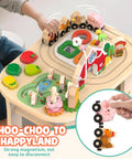 Gotta Have This Solid Wood Montessori Activity Table For One Year Olds Boasting A Cozy Farm Sensory Station with colorful magnetic animals.