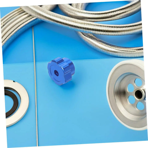 Blue Round Wheel Handwheel Outdoor Faucet Handle Replacement For Hose Bib And Spigot Stem 6.6mm Hole Aluminum Alloy Valve Handle Kit