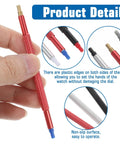 Round Leather Movement Holder with Cushion and Six Piece Watch Hand Tool Kit including red tool with plastic edges