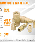 60 Piece One Quarter Inch NPT Air Tool Fittings Kit With Quick Connect Couplers And Plugs, heavy-duty material for durability
