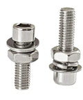 304 Stainless Steel M6 Hex Socket Head Cap Screws And Nuts Kit With Fifty Sets Of Matching Nuts And Cylindrical Bolts For Indoor And Outdoor Use Great For DIY Gear Projects Furniture Electronics And Mechanical Builds, two stainless M6 bolt and nut sets