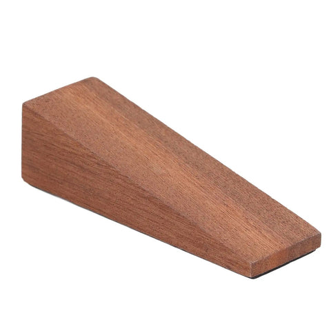 Beech Wood Triangular Door Stop With Sloped Non Slip Cap Keeps Doors From Slamming And Scratching Floors In Living Room And Bathroom Heavy Duty