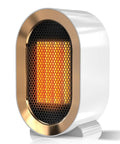 Go To Portable Corded PTC Ceramic Space Heater For Indoor Use With Quiet Desk Heating For Office And Bathroom, White