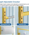 Height adjustable crossbar on the Built Tough Vertical Bubble Wrap Roll Dispenser with sharp cut blade.