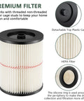 Red Stripe Vacuum Cartridge Filter Replacement For Wet Dry Vacuums 5 To 32 Gallon And Larger 2 Pack Heavy Duty High Flow