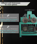 Heavy Duty 1.5Kw Electric Pipe Bender For Smooth Stainless Steel Round And Square Tube Bending With Cold Process No Heating Needed For Easy Decoration And Agricultural Projects Reliable Performance showing max pipe thickness details.