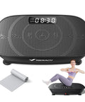 Vibration Plate Fitness Machine For Total Body Workout At Home With Auto Mode, Bluetooth Connect, Silicone Pedals displayed