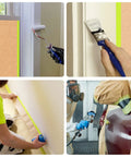 Pre Taped Masking Paper For Painting With Tape In One Roll 18 Inch By 50 Feet Quick Setup in various painting settings