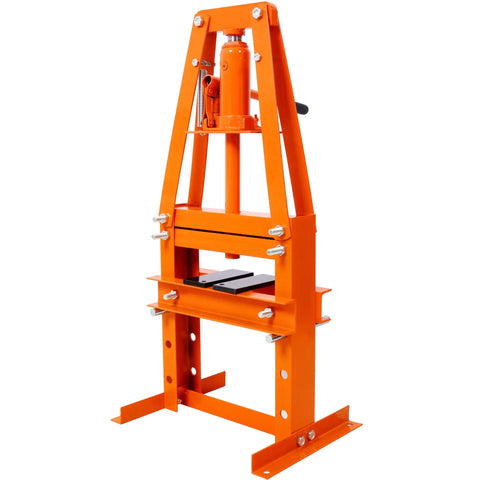 Top Quality Professional Six Ton Hydraulic Shop Press Heavy Duty A Frame Garage Workhorse With Adjustable Base Plate Orange Steel Construction For Auto Repair And No Sweat Garage Grind