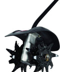 Garden Tiller Cultivator Attachment For Gas Powered Multi-Use Outdoor Equipment, featuring 4 heat-treated steel tines with 8 blades.