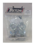 Eyebolt Quick Kit Two Pack With Four Eyebolts For Heavy Duty Lifting And Secure Anchoring Easy Quick Release Hardware For DIY Projects And Industrial Use Durable Steel Construction For Maximum Strength and Reliability, two eyebolts in package