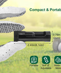 Golfer holding Adjustable Aluminum Golf Tee Height Tool With Precise Scale In Half Centimeter Increments for easy stance tweaks
