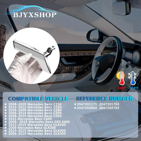 Mercedes Interior Door Handle Repair Kit Left Driver Side Replacement For C230 C250 C300 C350 C63 AMG GLK250 GLK350 2008 2015 displayed.