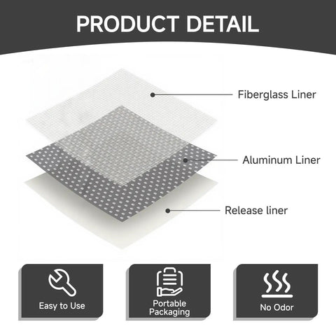 19 Piece Wall Repair Patch Kit With Aluminum Self Adhesive Patches For Small To Large Holes product layer details