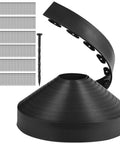 4 Inch UV-Resistant Landscape Edging Kit, 200 Ft Black Lawn Border Roll With 180 Spikes, Flexible PE Plastic Garden Edge for lawns.