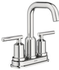 WS84228 Dope Chrome Finish Two Handle High Arc Bathroom Faucet With Mirror Shine Easy Four Inch Centerset Install Lever Temperature Control ADA Compliant Bathroom Fixture For Modern Homes