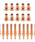 10 Pack 9-8210 Plasma Nozzles and 10 Pack 9-8215 Plasma Electrodes for Thermal Dynamics SL60 and SL100 Cutting Torch Consumables
