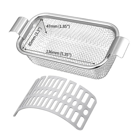 Basket and mesh holder for 0.8L Ultrasonic Jewelry Cleaner Pro Grade Machine For Jewelry, Eyeglasses, Dental Instruments, Rings