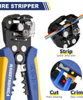 All In One Ferrule Crimping Tool Kit With Built In Automatic Wire Stripper And Ferrule Crimper For AWG 24 10 And AWG 23 7 Wires