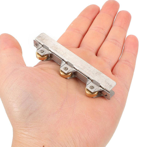 Quiet Glass Door Sliding Roller Wheel Set With Silent Bearing Pulleys for frameless shower doors, compact in hand