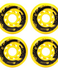 Inline Skate Replacement Wheels 72mm 76mm For Roller Blades And Skateboards 88A Hardness For Indoor And Street Use In Red Yellow Black Bearings Included Smooth Glide On Any Surface, yellow, pack of 4