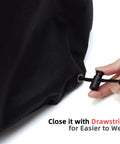 Close-up of black drawstring on Waterproof MO201 Pizza Oven Cover For All Weather Outdoor Use UV Resistant and Windproof Shield