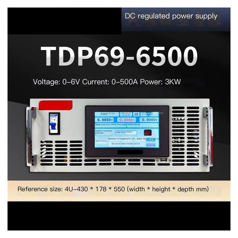 Heavy Duty Programmable Dc Power Supply Featuring No Sweat Programming And Rock Solid Build For Industrial Testing Directing Three Kilowatts At Six Volts Five Hundred Amps To Handle Repeat Trials Like A Boss, showing front view with display and buttons.