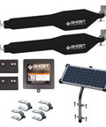 Heavy Duty Solar Dual Automatic Gate Opener Kit For Swing Gates Up To 20 Feet With 10 Watt Solar Panel Included DIY Residential