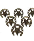 Western Cowboy Horseshoe Hand Painted Resin Cabinet Knobs And Drawer Pulls Set Of 6 For Country Kitchen Decor Rustic Home Hardware